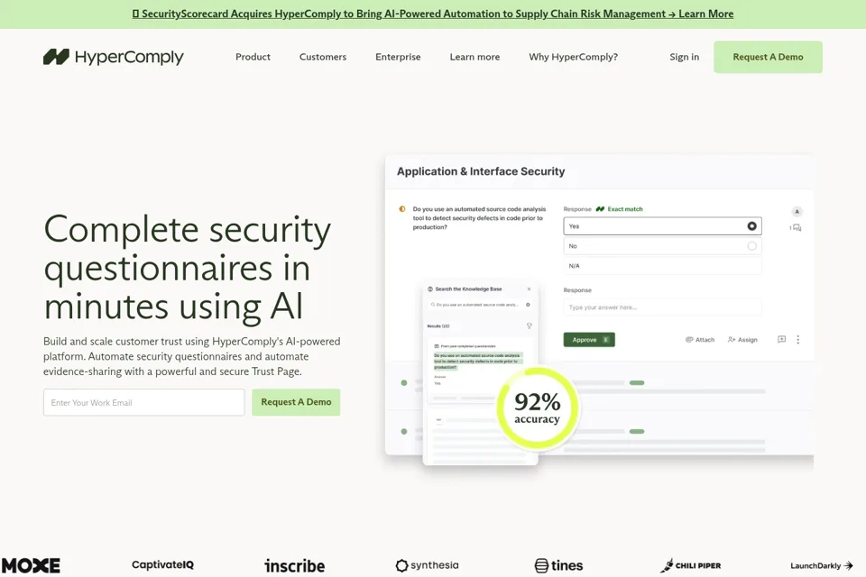 Landing page preview