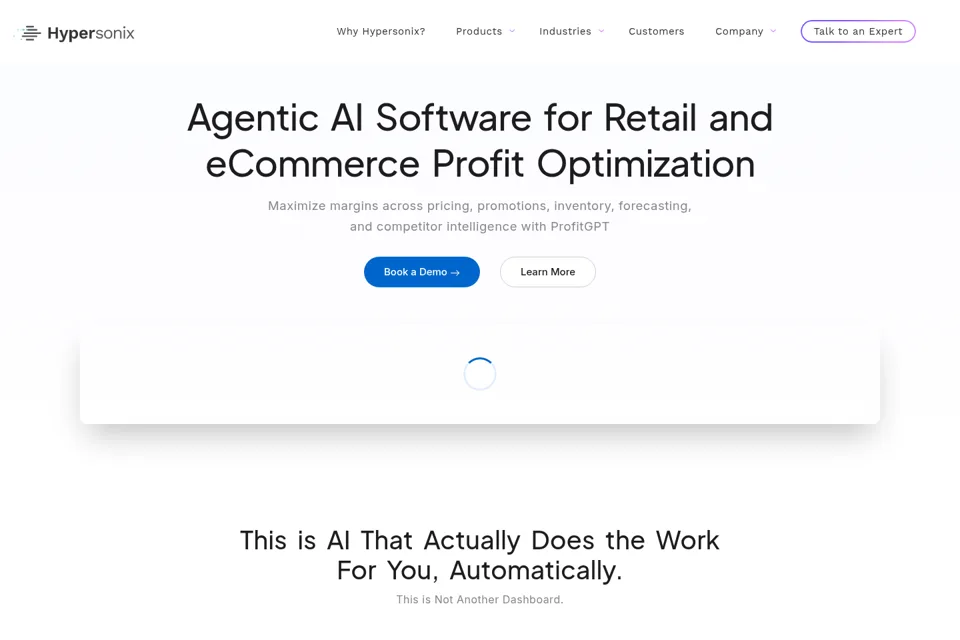 Aperçu de la landing page