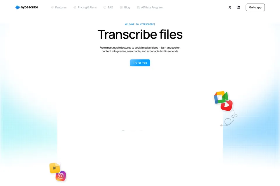 Aperçu de la landing page