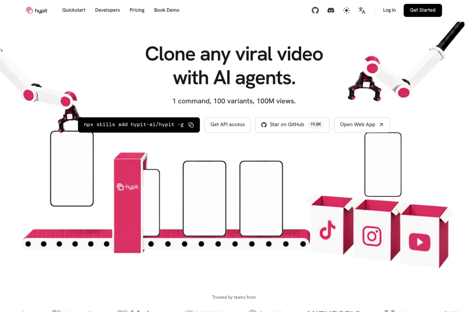 Aperçu de la landing page