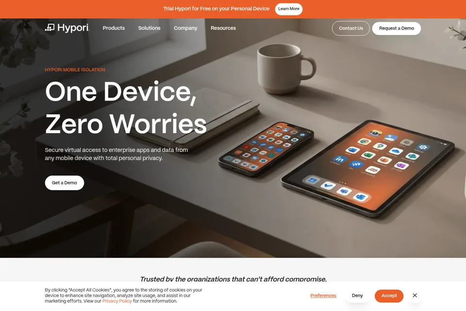 Aperçu de la landing page