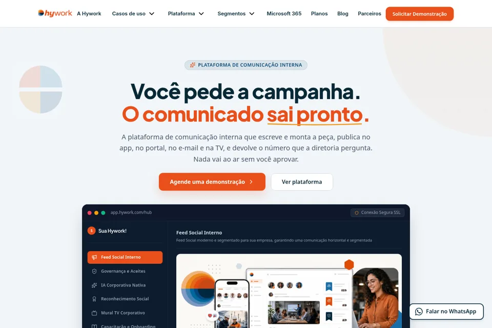 Aperçu de la landing page
