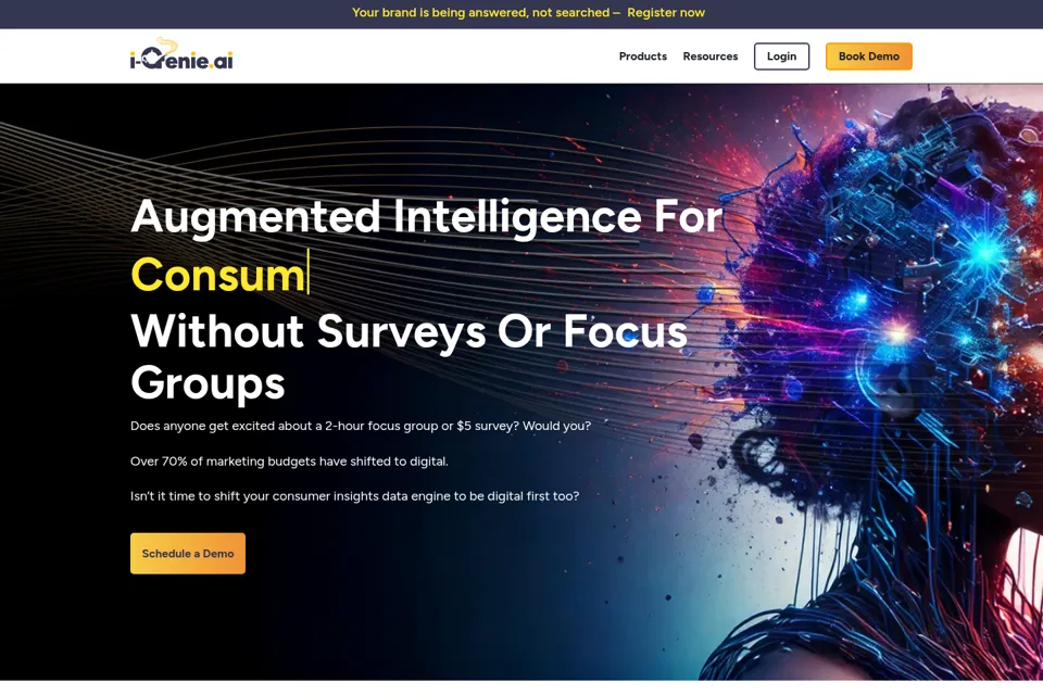 Aperçu de la landing page