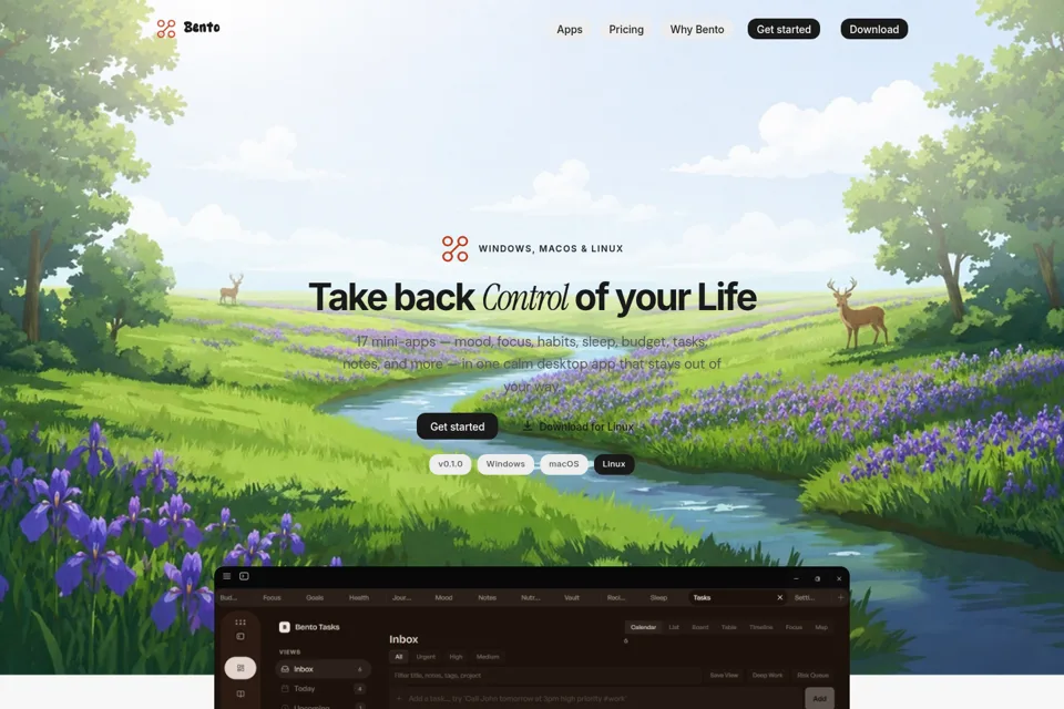Aperçu de la landing page