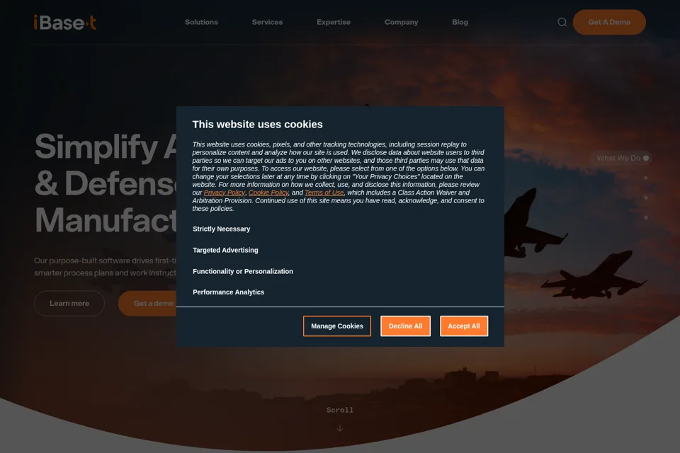 Aperçu de la landing page