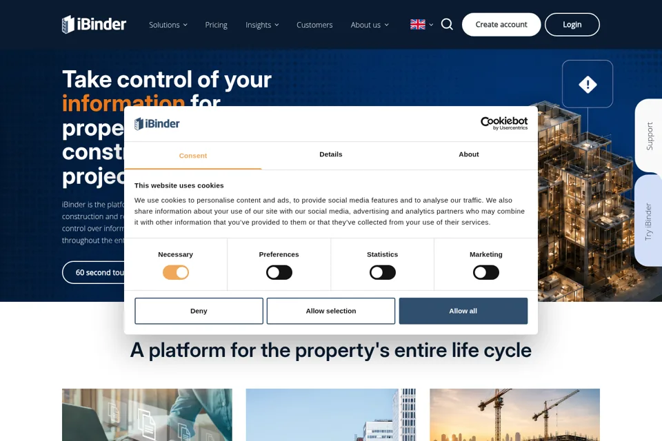 Aperçu de la landing page