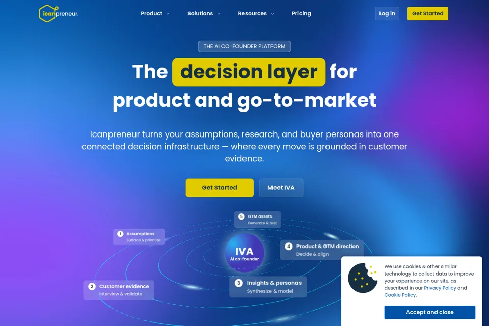Aperçu de la landing page
