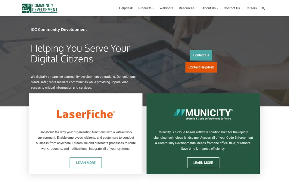 Aperçu de la landing page