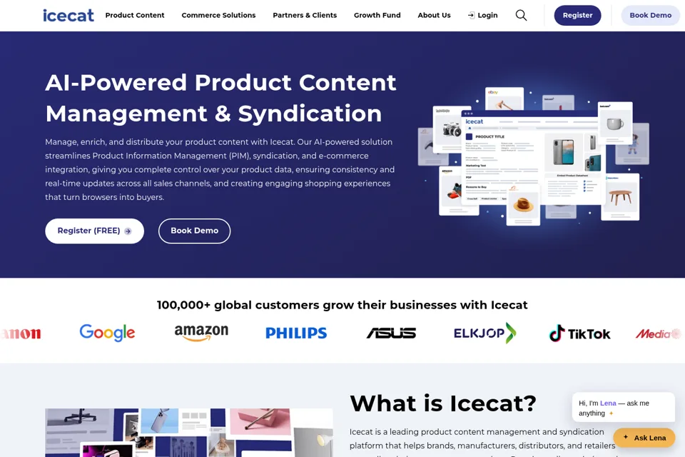 Aperçu de la landing page