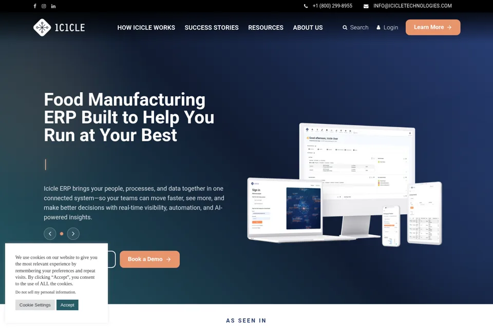 Aperçu de la landing page