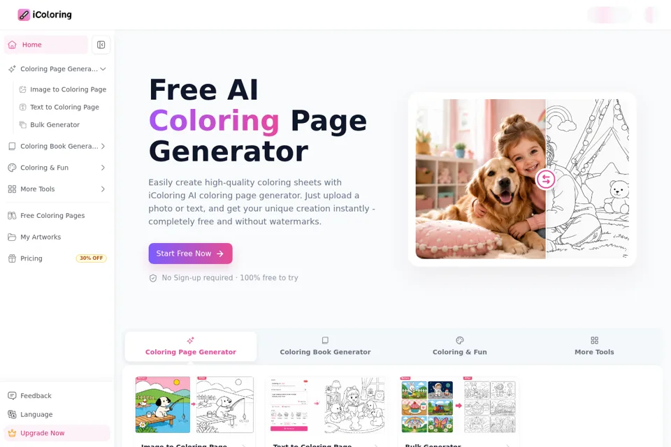 Landing page preview