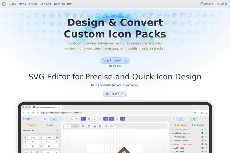 Aperçu de la landing page