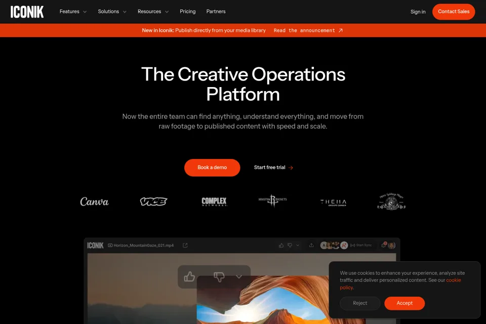 Landing page preview