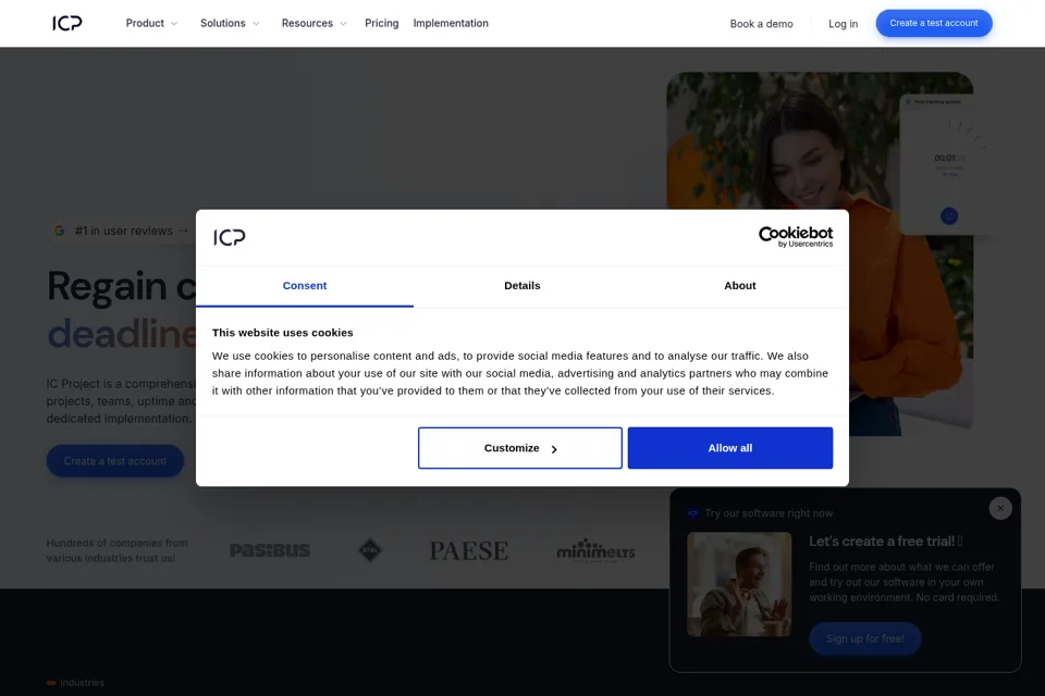 Landing page preview
