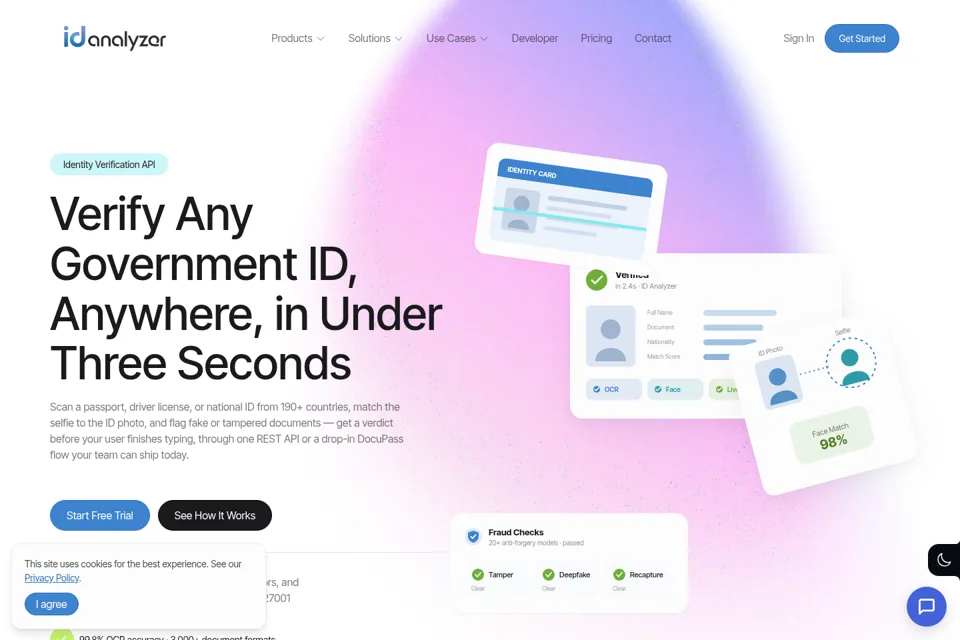 Aperçu de la landing page