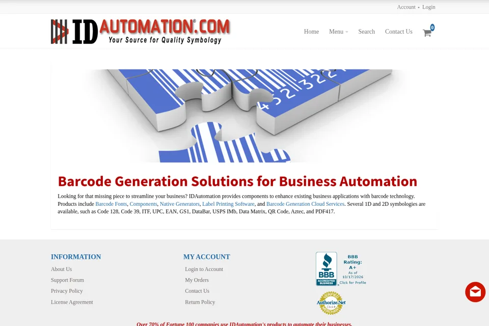 Aperçu de la landing page