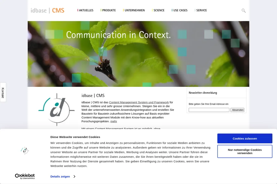 Aperçu de la landing page