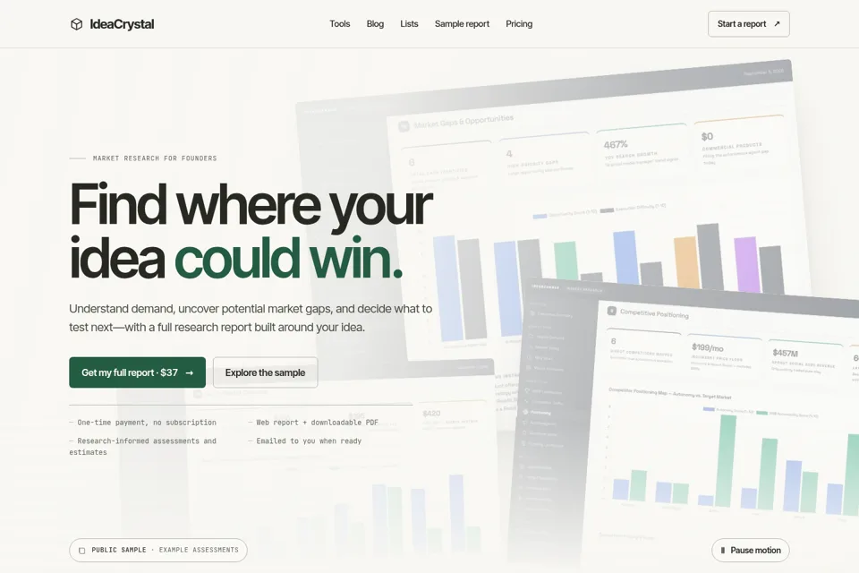 Landing page preview