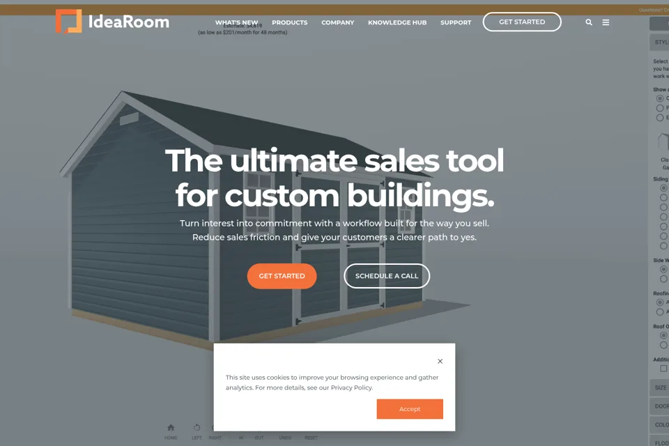 Aperçu de la landing page