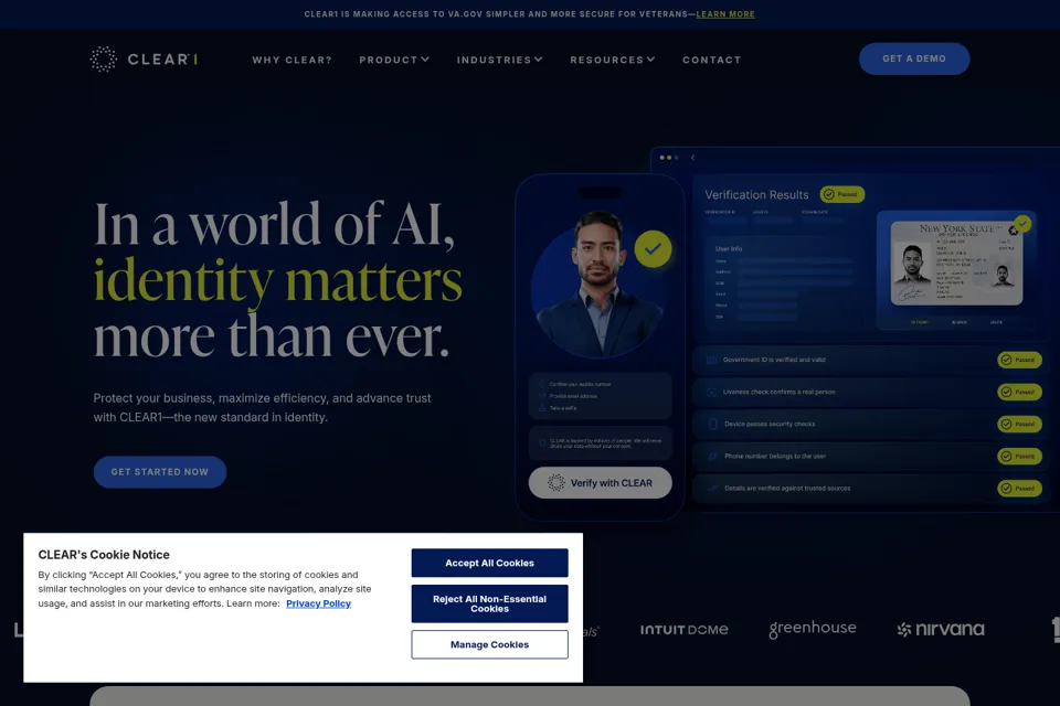 Aperçu de la landing page