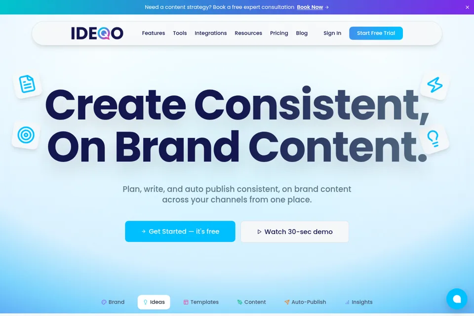 Landing page preview