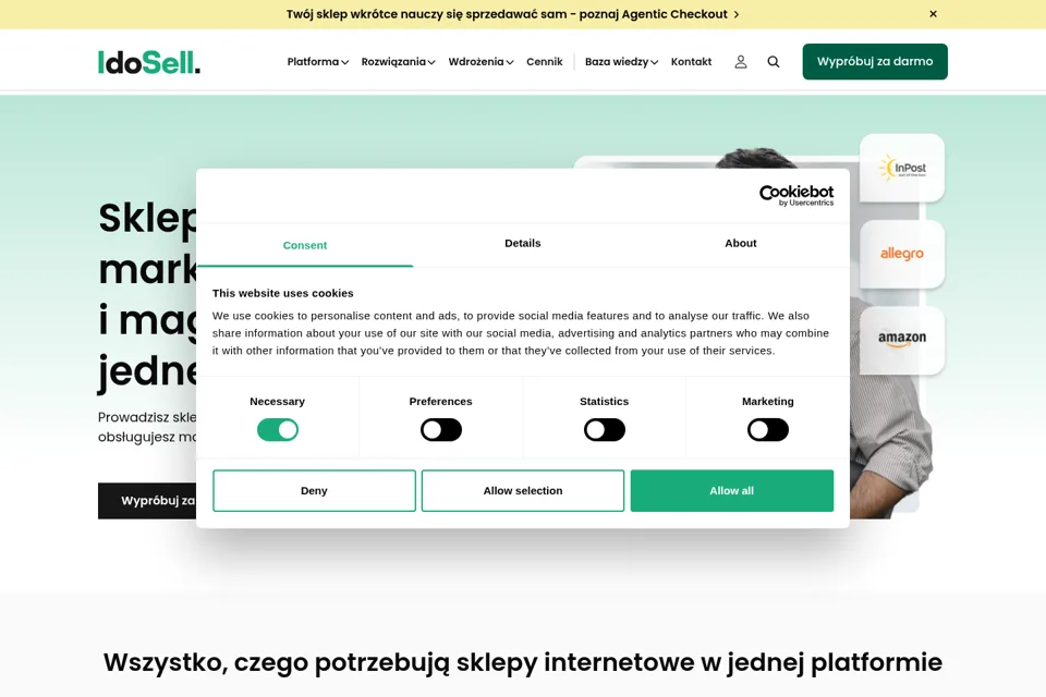 Aperçu de la landing page