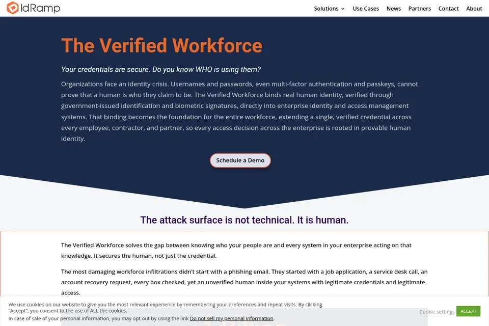 Aperçu de la landing page