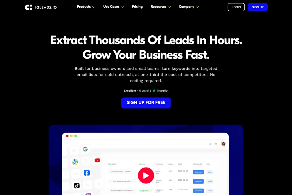 Landing page preview