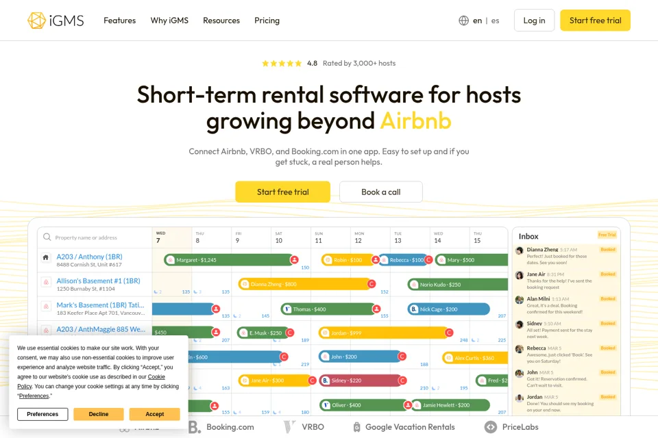 Landing page preview