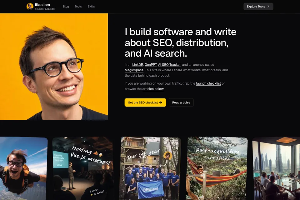 Landing page preview