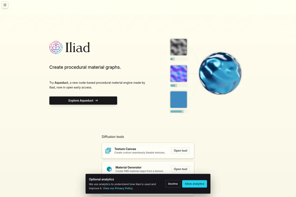 Aperçu de la landing page