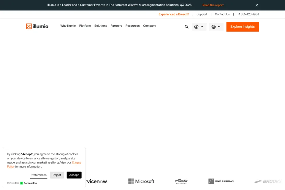 Aperçu de la landing page