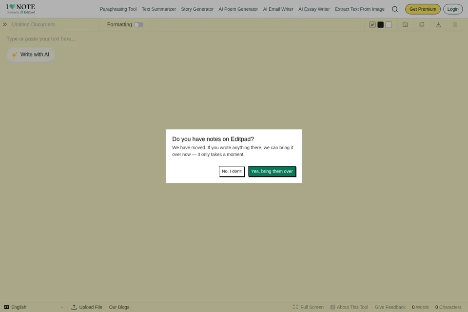 Landing page preview