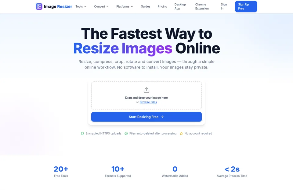 Landing page preview