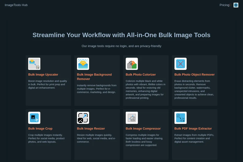 Landing page preview