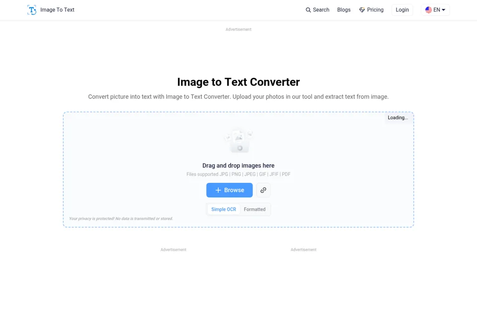 Aperçu de la landing page