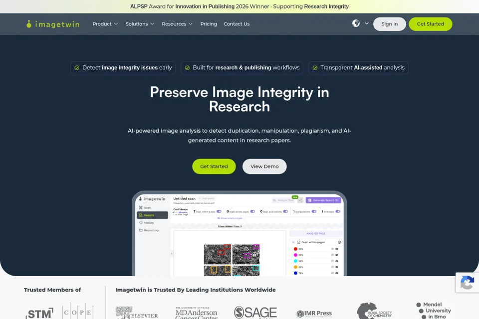 Aperçu de la landing page