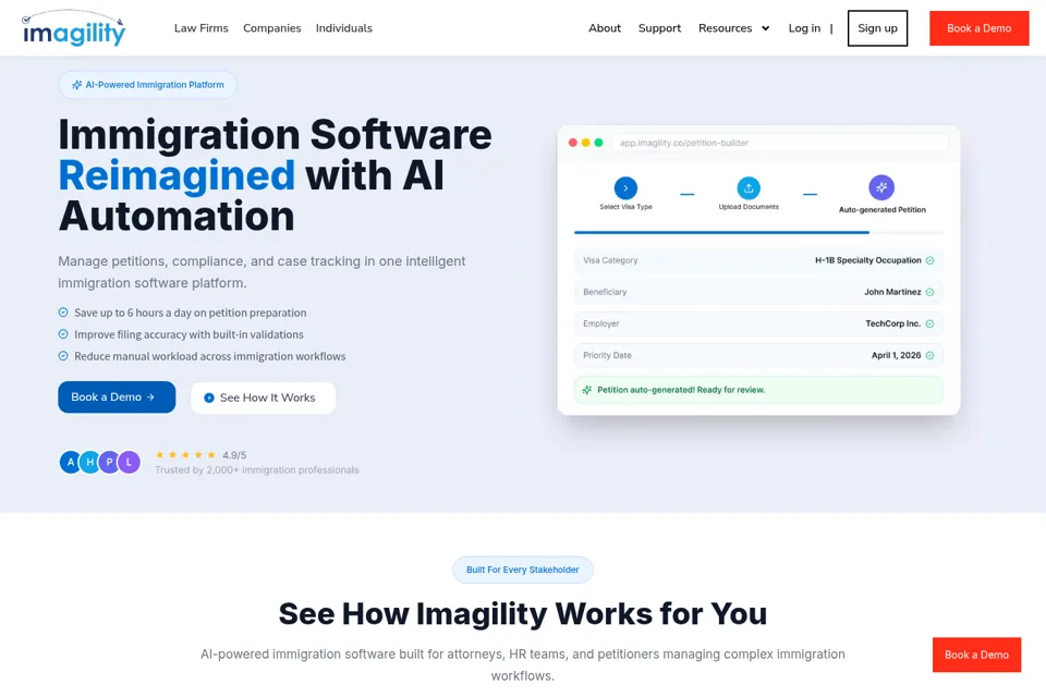 Aperçu de la landing page