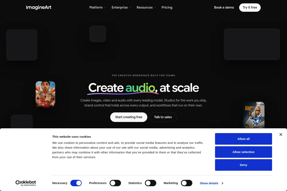 Aperçu de la landing page
