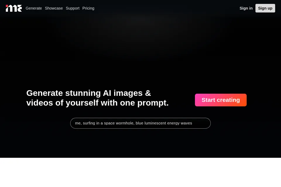 Aperçu de la landing page