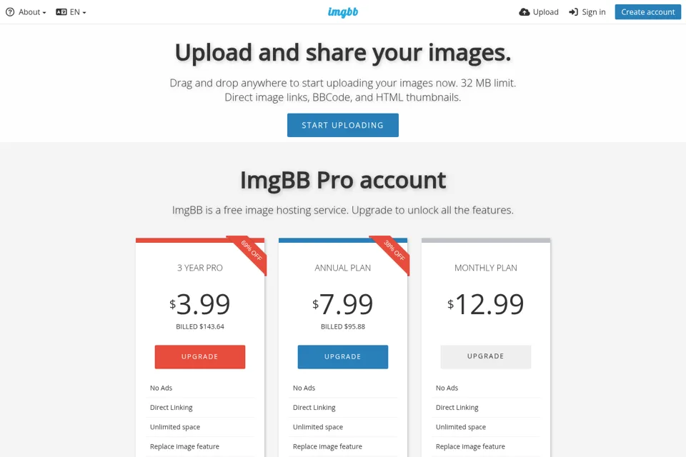 Aperçu de la landing page