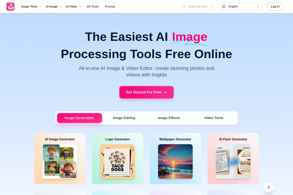 Aperçu de la landing page