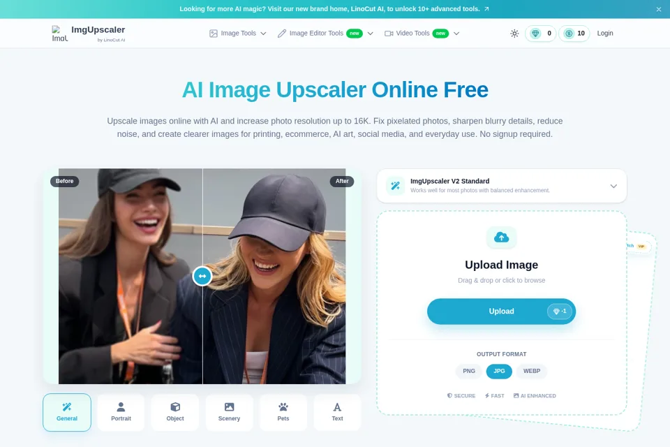 Aperçu de la landing page