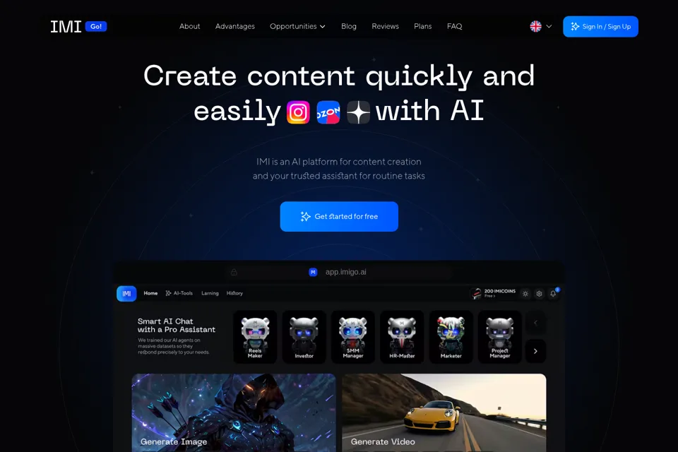 Aperçu de la landing page