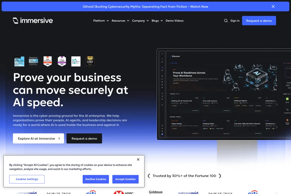 Aperçu de la landing page