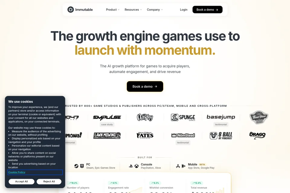 Landing page preview