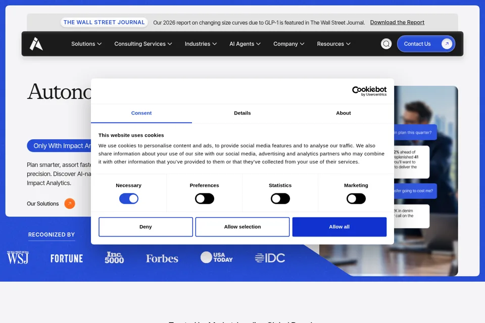 Aperçu de la landing page