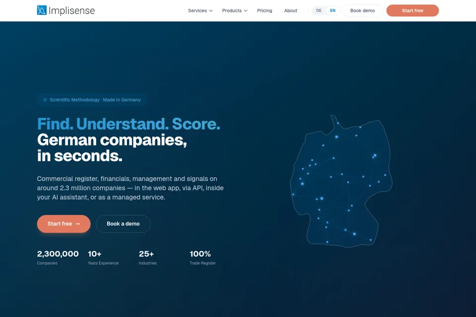 Aperçu de la landing page