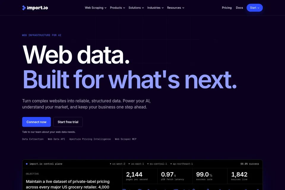 Aperçu de la landing page