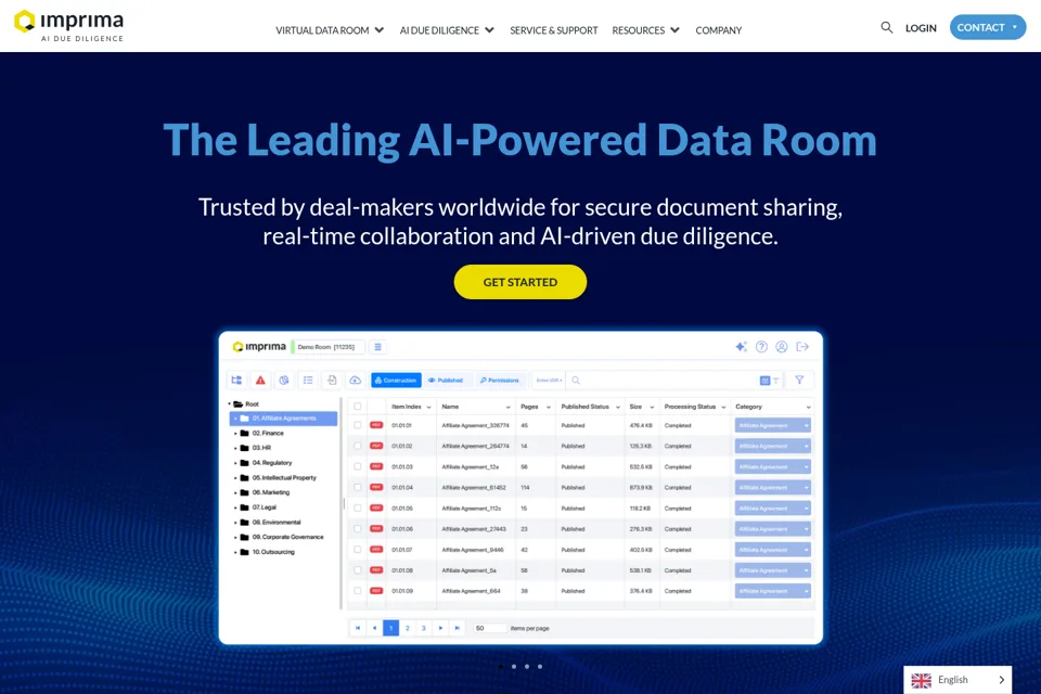 Aperçu de la landing page